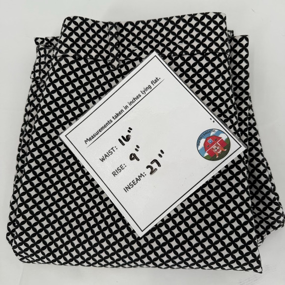Jones Studio Women’s Pants Size 4 Black White Geometric Print Ankle Trousers Car - Picture 10 of 10